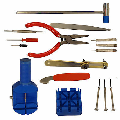16pc Watch Back Opener Repair Tool Kit Band Pin Strap Link Remover Watchmaker - Fresh Stock Dated October 2025