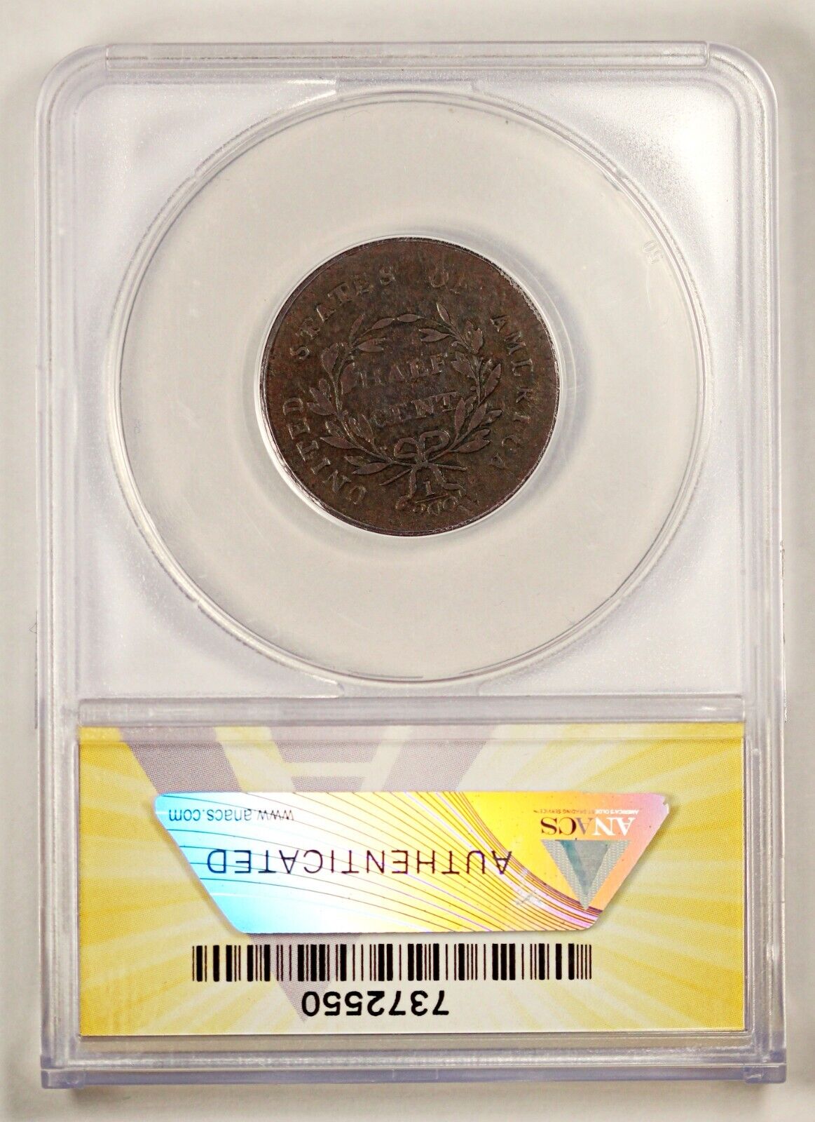 1797 ANCACS VF 20 Details Corroded Liberty Cap Half Cent PL Edge C-1 Allum & Lee - Fresh Stock Dated October 2025