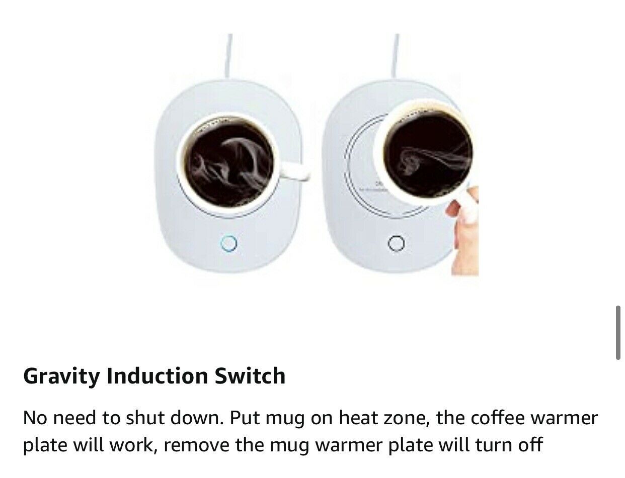 Coffee Cup Warmer for Desk w/Auto Shut Off Tea Mug Warmer Plate or Wax Warmer - Fresh Stock Dated October 2025