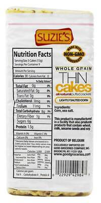 Suzie's - Whole Grain Thin Cakes Corn Lightly Salted - 4.6 oz. - Fresh Stock Dated October 2025