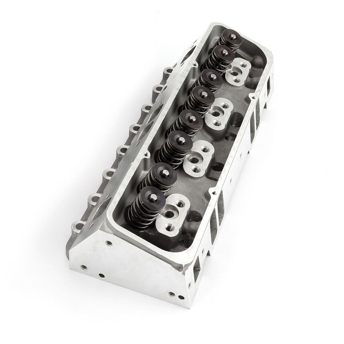 Complete Assembled SBC Chevy 350 195cc 64cc Aluminum Cylinder Head Straight - Fresh Stock Dated October 2025