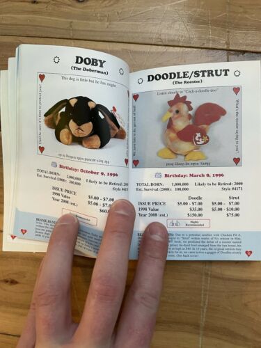 The Beanie Baby Handbook 1998 Scholastic Pocket Edition by Les & Sue Fox Vintage - Fresh Stock Dated October 2025