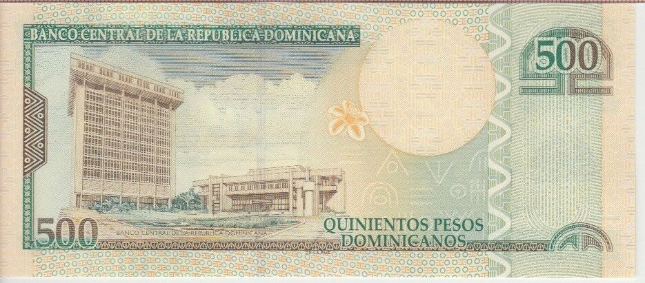 Dominican Republic Banknote P.186  500 Pesos 2011  Prefix JP, UNC  WE COMBINE - Fresh Stock Dated October 2025