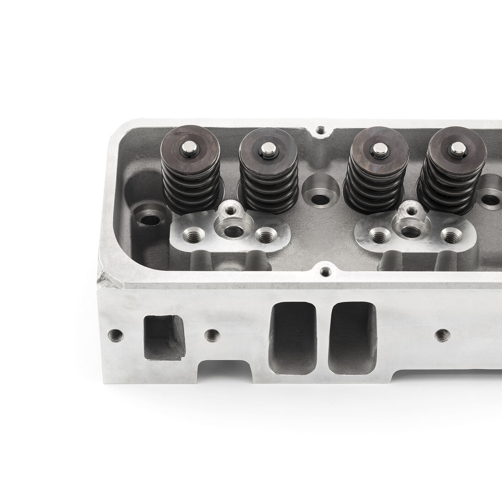 Complete Assembled SBC Chevy 350 195cc 64cc Aluminum Cylinder Head Straight - Fresh Stock Dated October 2025