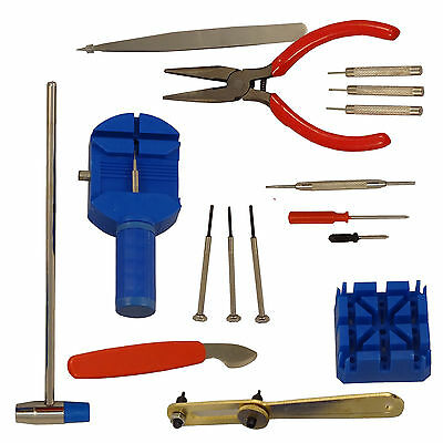 16pc Watch Back Opener Repair Tool Kit Band Pin Strap Link Remover Watchmaker - Fresh Stock Dated October 2025