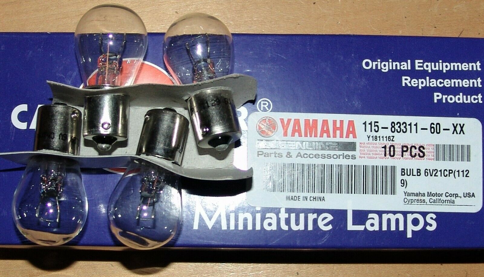 Yamaha DT100 DT125 DT175 DT250 YG5T RD60 GT80 XT500  6V Turn Signal/Blinker Bulb - Fresh Stock Dated October 2025