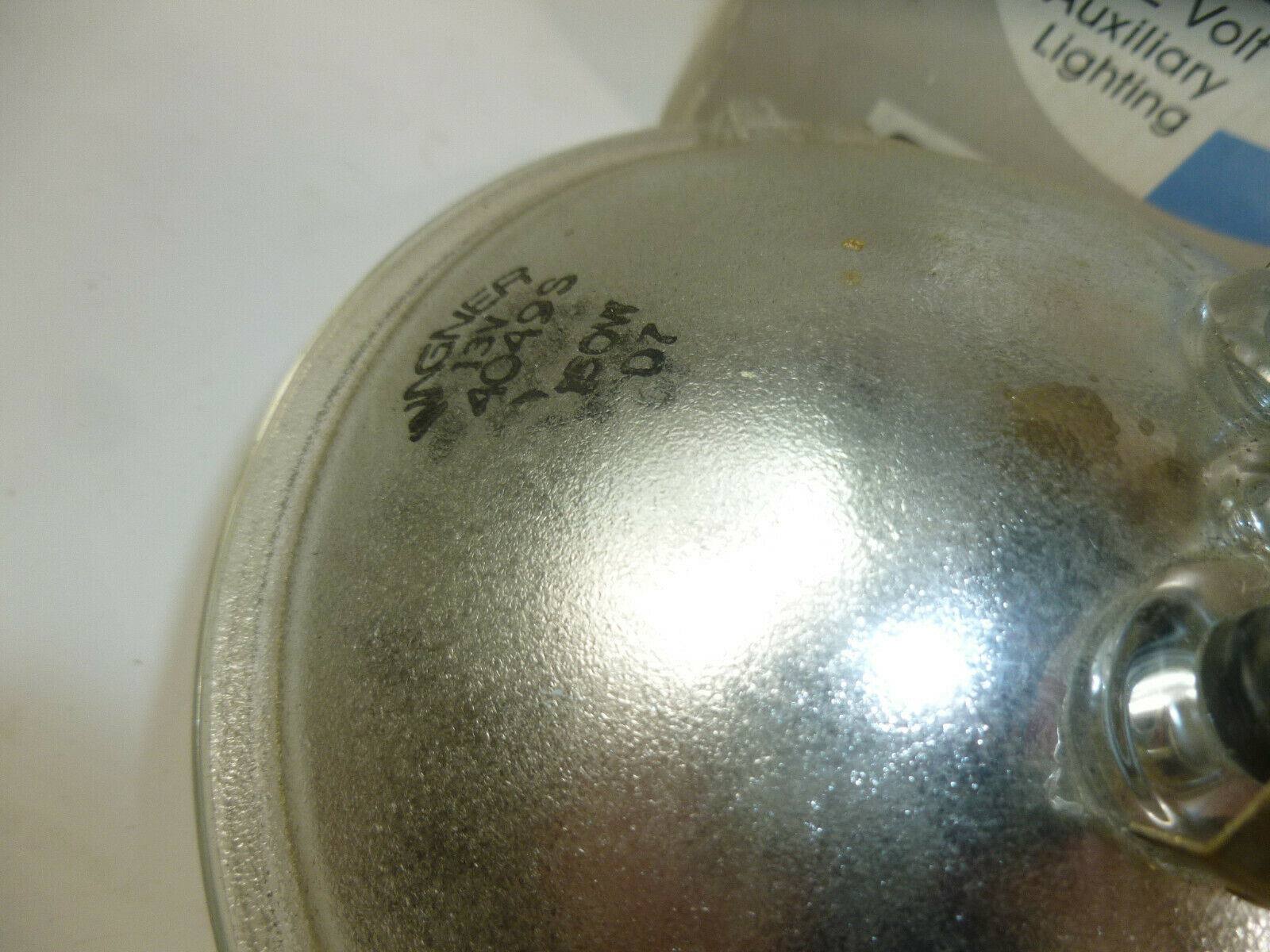 Two WAGNER 4049S 13volt 150 watt Smooth Face 5' Spot Light Bulb Glass Clear Eye - Fresh Stock Dated October 2025