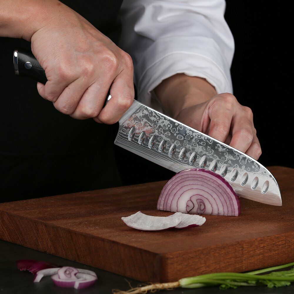 TURWHO 7inch Santoku Knife 67-Layer Japanese VG10 Damascus Steel Kitchen Knife - Fresh Stock Dated October 2025