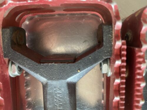 Skyway Tuff Pedals 9/16 Old School BMX PK Ripper Hutch Red - Fresh Stock Dated October 2025
