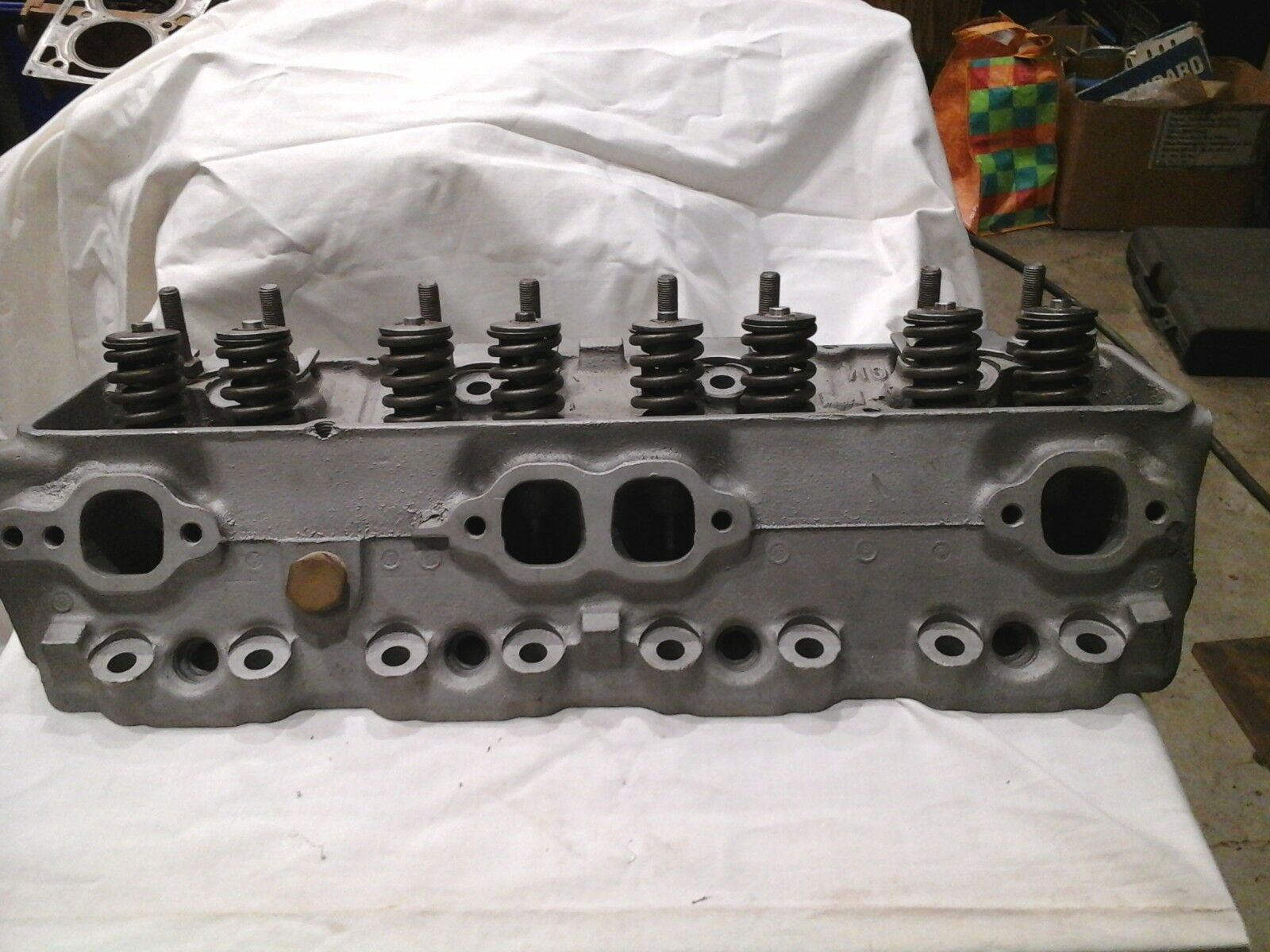 Pair GM Chevrolet SBC Vintage Aluminum Cylinder Heads - Fresh Stock Dated October 2025