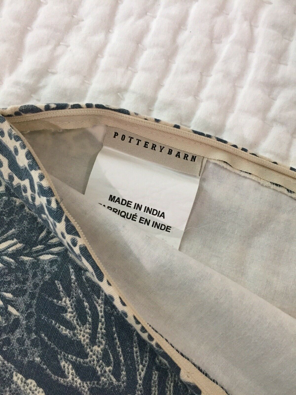 Pottery Barn Pillow Cover Rectangle Lumbar Indigo 16x26 - Fresh Stock Dated October 2025