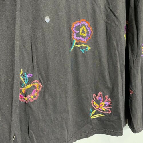 Vintage Carole Little Sport Maxi Skirt Black Floral Embroidered - Fresh Stock Dated October 2025
