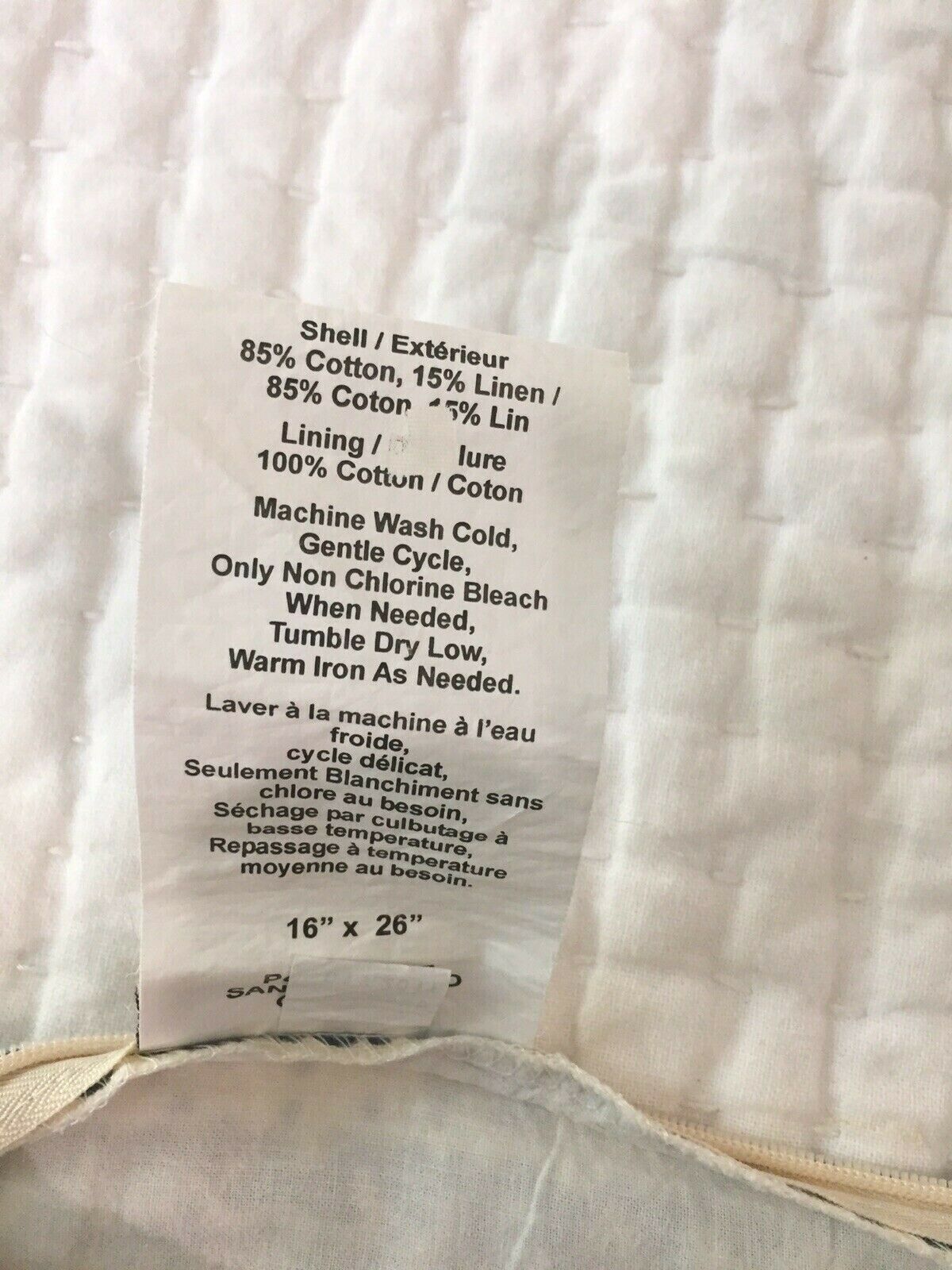 Pottery Barn Pillow Cover Rectangle Lumbar Indigo 16x26 - Fresh Stock Dated October 2025