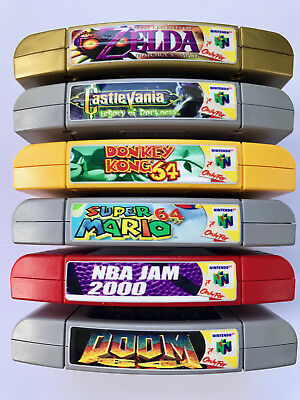 Nintendo 64 N64 End Labels All 296 Custom Game Stickers + homebrew, Variants - Fresh Stock Dated October 2025