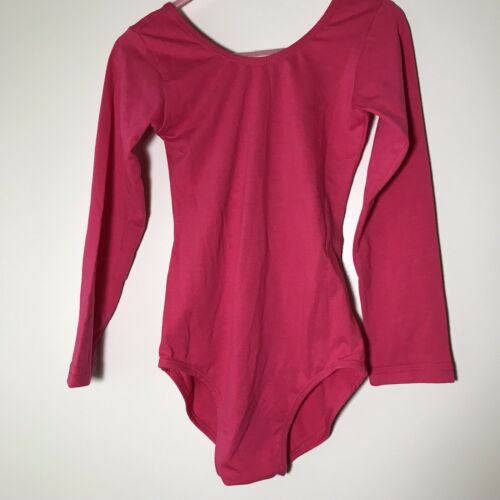 Wenchoice Pink Long Sleeve Leotard Girls L (4-7 Years) - Fresh Stock Dated October 2025