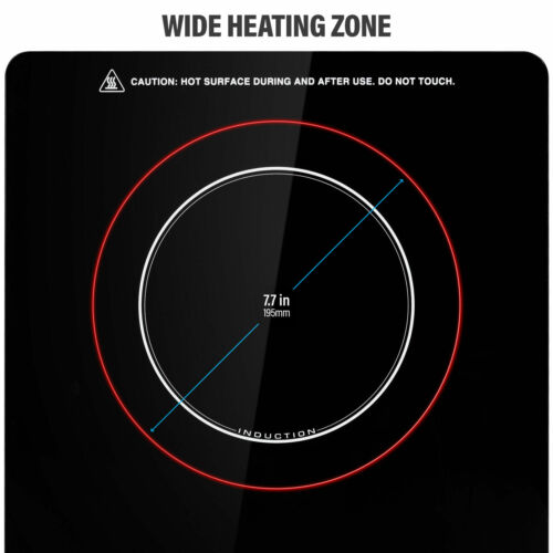 1500W Portable Induction Cooktop Countertop Burner with 15 Temp and Power Levels - Fresh Stock Dated October 2025