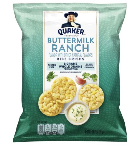 36-Quaker Rice Cakes Crisps Variety CASE 100cal Healthy Snack Gluten Free Chips - Fresh Stock Dated October 2025