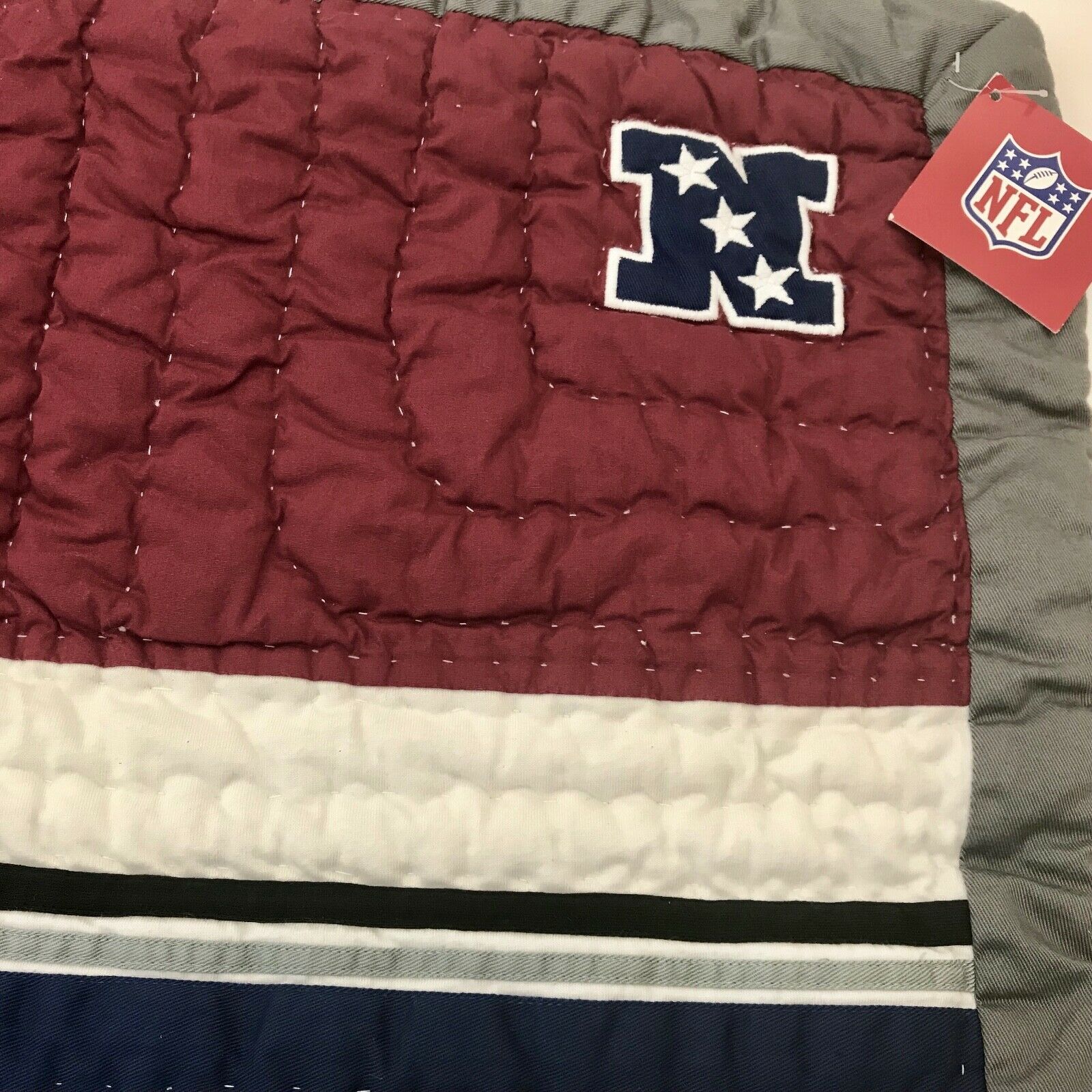 Pottery Barn PB Teen Football Sham Standard NFL NATIONAL Conference Quilted NWT - Fresh Stock Dated October 2025