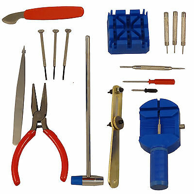 16pc Watch Back Opener Repair Tool Kit Band Pin Strap Link Remover Watchmaker - Fresh Stock Dated October 2025