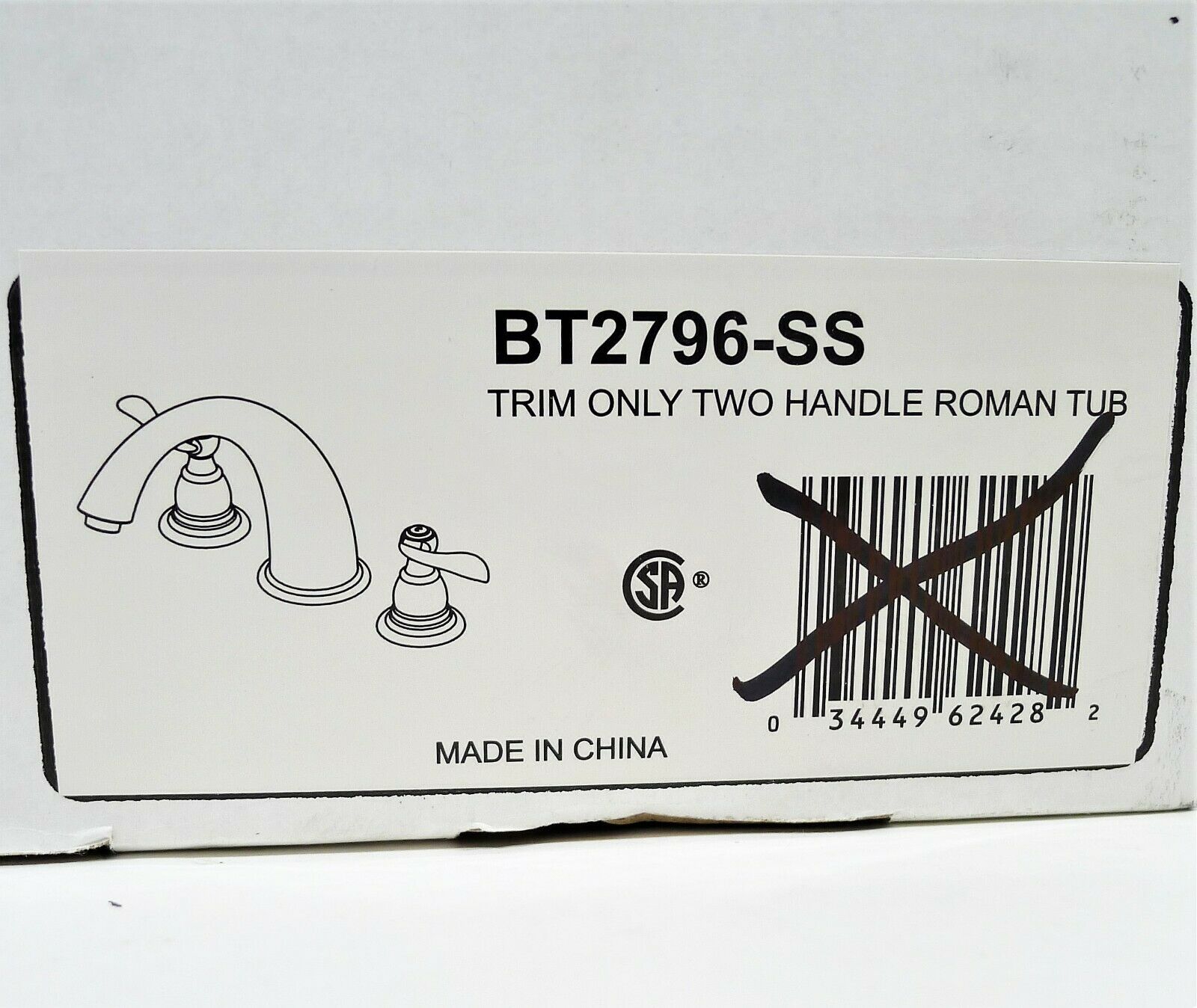 Delta Roman Tub Trim Only in Stainless BT2796-SS - OPEN BOX - Fresh Stock Dated October 2025