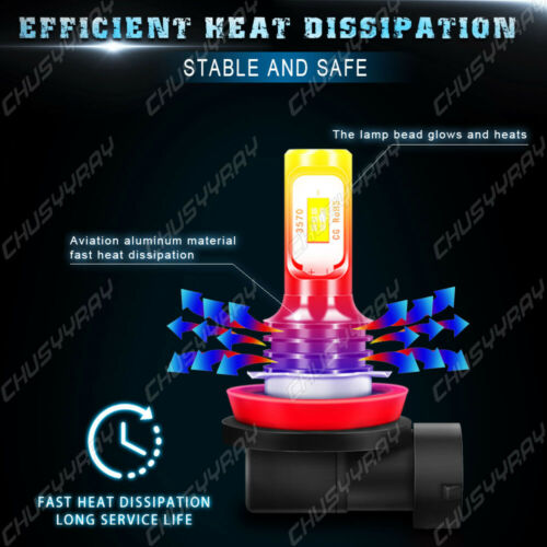 For 2011-2020 Suzuki GSXR600 GSXR750 6000K LED Headlight Bulbs High Low Beam Kit - Fresh Stock Dated October 2025