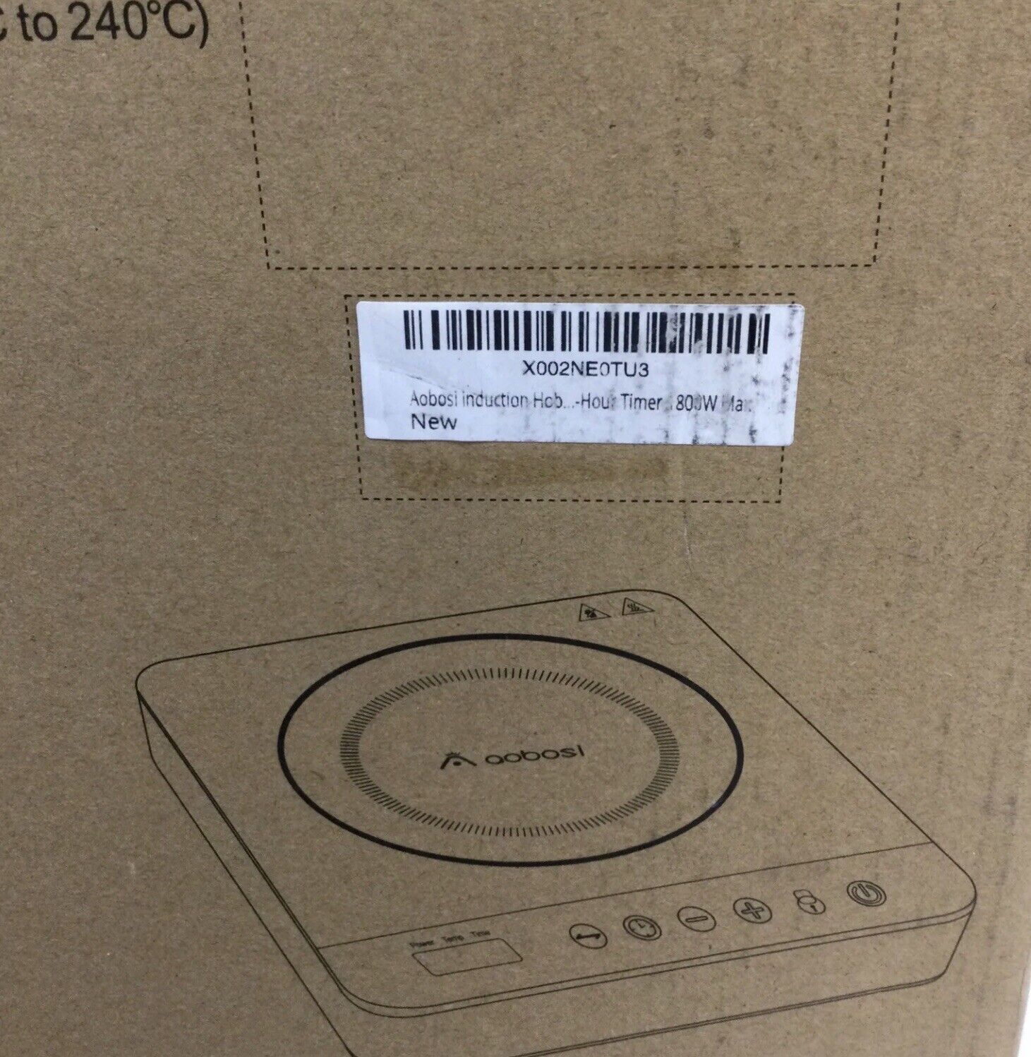 Aobosi Single Induction Glass Surface Cooker, YL-18K66, Black, New Open Box - Fresh Stock Dated October 2025