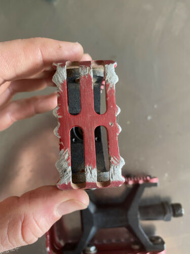 Skyway Tuff Pedals 9/16 Old School BMX PK Ripper Hutch Red - Fresh Stock Dated October 2025