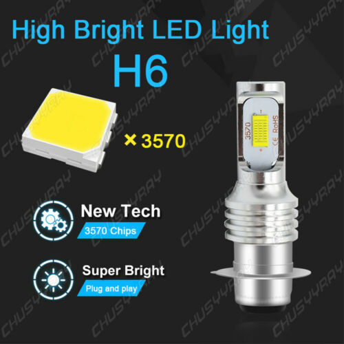 2x Bright LED Headlight Bulb High/Low For Honda ATV 12V 45/45W P15D-3; headlamp - Fresh Stock Dated October 2025