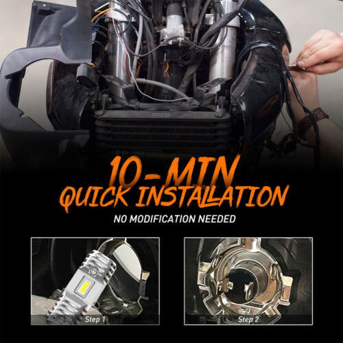 H7 Motorcycle LED Headlight Bulb For Suzuki GSXR600 GSXR750 2006-2007 2011-2017 - Fresh Stock Dated October 2025