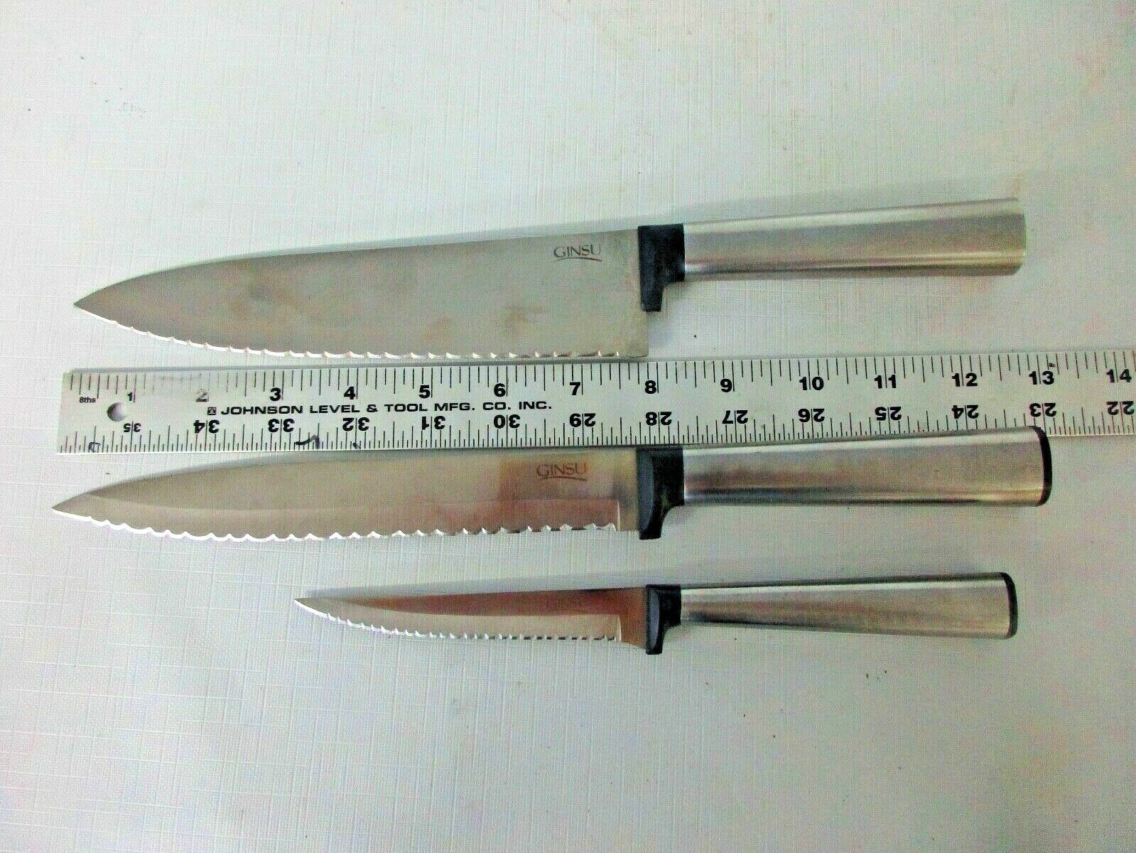 3 Ginsu kitchen knives - Fresh Stock Dated October 2025