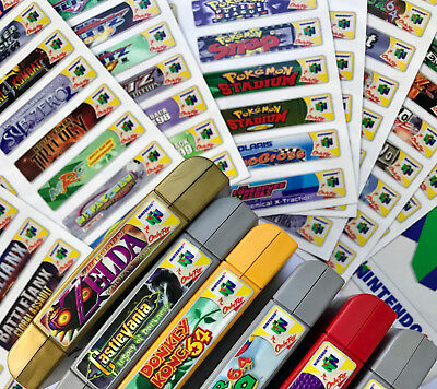 Nintendo 64 N64 End Labels All 296 Custom Game Stickers + homebrew, Variants - Fresh Stock Dated October 2025