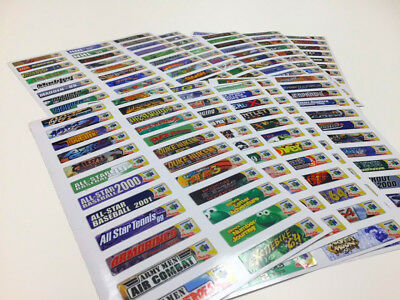 Nintendo 64 N64 End Labels All 296 Custom Game Stickers + homebrew, Variants - Fresh Stock Dated October 2025