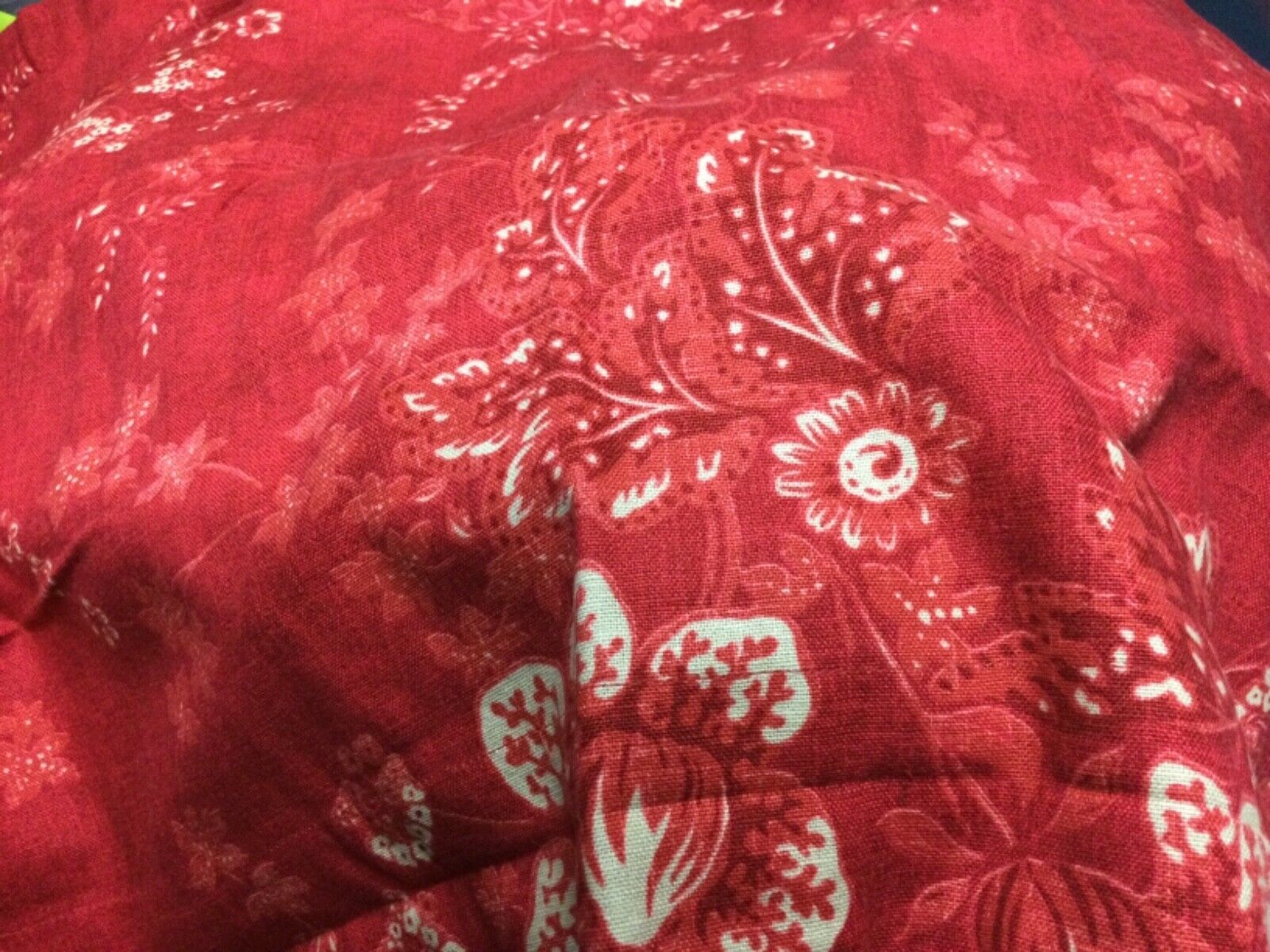 POTTERY BARN PILLOW SHAM, RED/TAN FLOWERS,LINEN BLEND,STANDARD,NWOT - Fresh Stock Dated October 2025