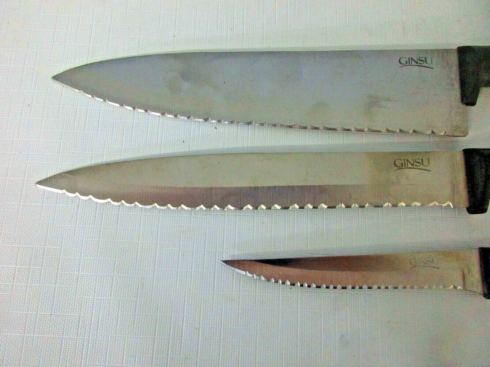 3 Ginsu kitchen knives - Fresh Stock Dated October 2025