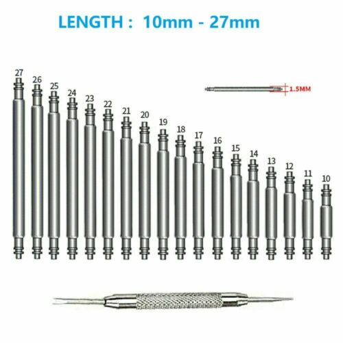 360pcs Watchmaker Watch Band Spring Bars Strap Link Pins Steel Repair Remove Kit - Fresh Stock Dated October 2025