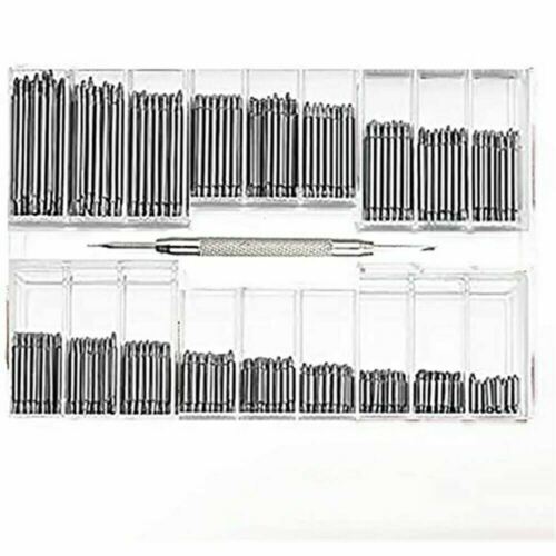 360pcs Watchmaker Watch Band Spring Bars Strap Link Pins Steel Repair Remove Kit - Fresh Stock Dated October 2025