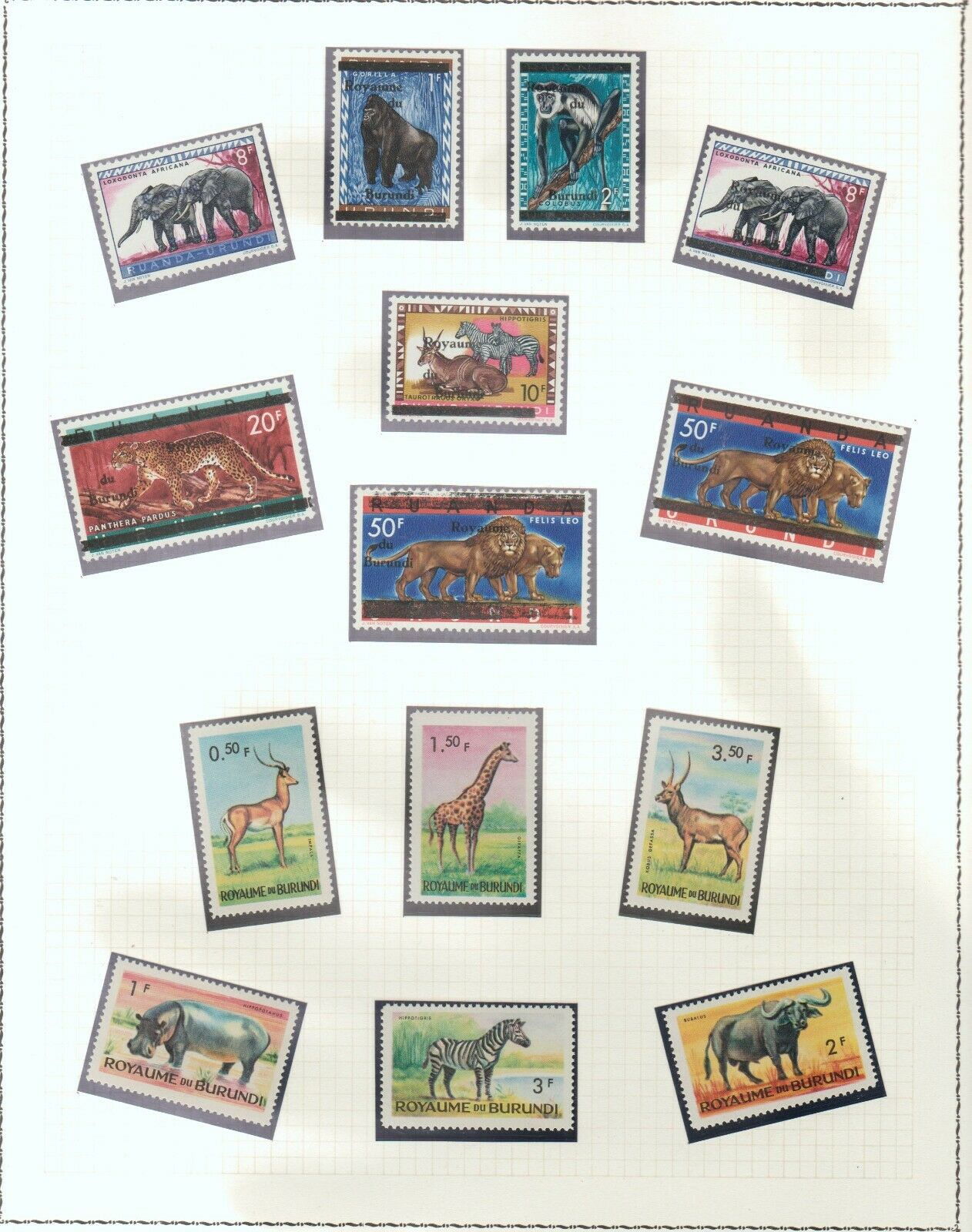 s38598 BURUNDI MNH** from 1962 Animals Flowers Birds 12 scans - Fresh Stock Dated October 2025