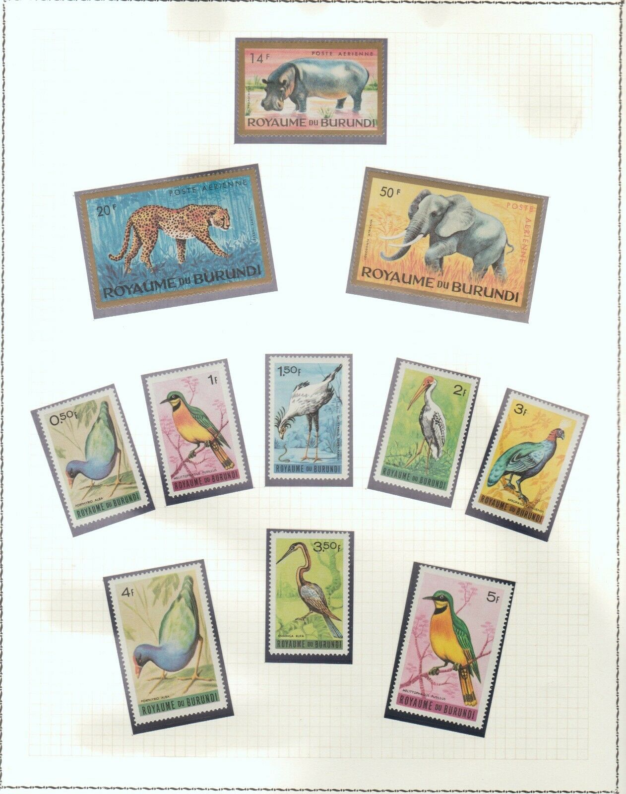 s38598 BURUNDI MNH** from 1962 Animals Flowers Birds 12 scans - Fresh Stock Dated October 2025