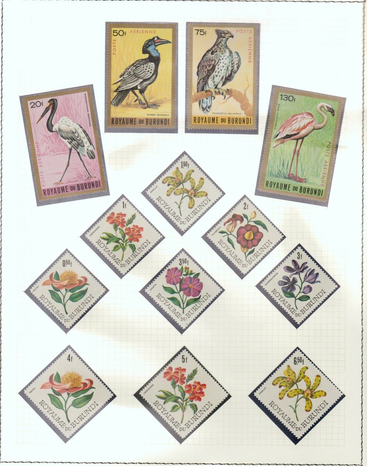 s38598 BURUNDI MNH** from 1962 Animals Flowers Birds 12 scans - Fresh Stock Dated October 2025