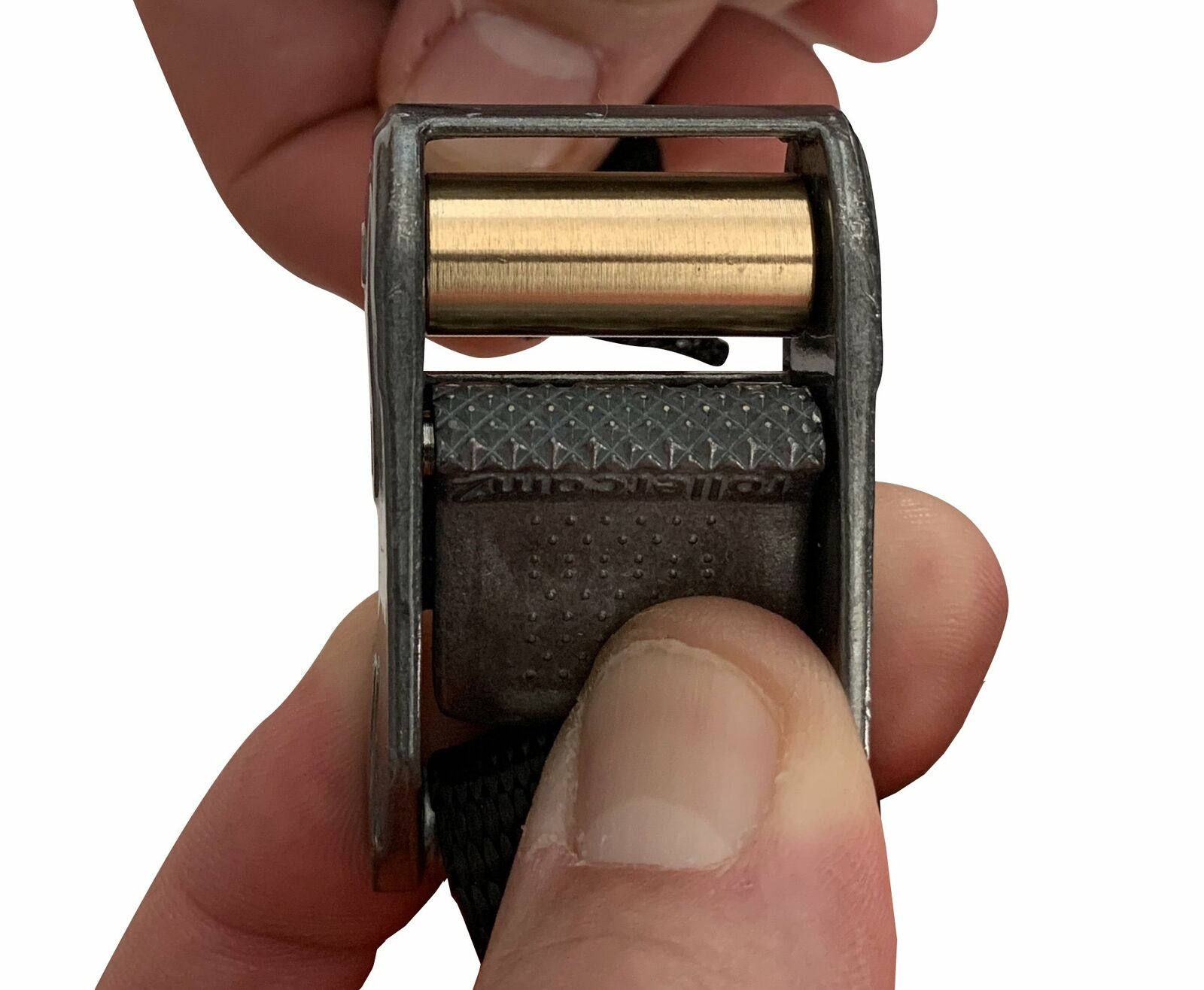 Roller Cam Buckle with 1 Foot Loop Polyester Black Strap - Fresh Stock Dated October 2025