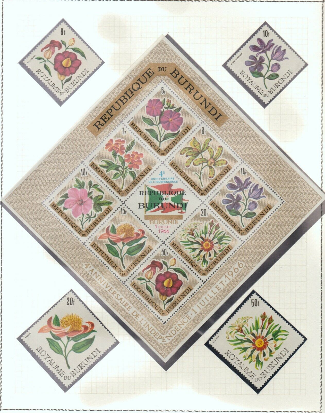 s38598 BURUNDI MNH** from 1962 Animals Flowers Birds 12 scans - Fresh Stock Dated October 2025