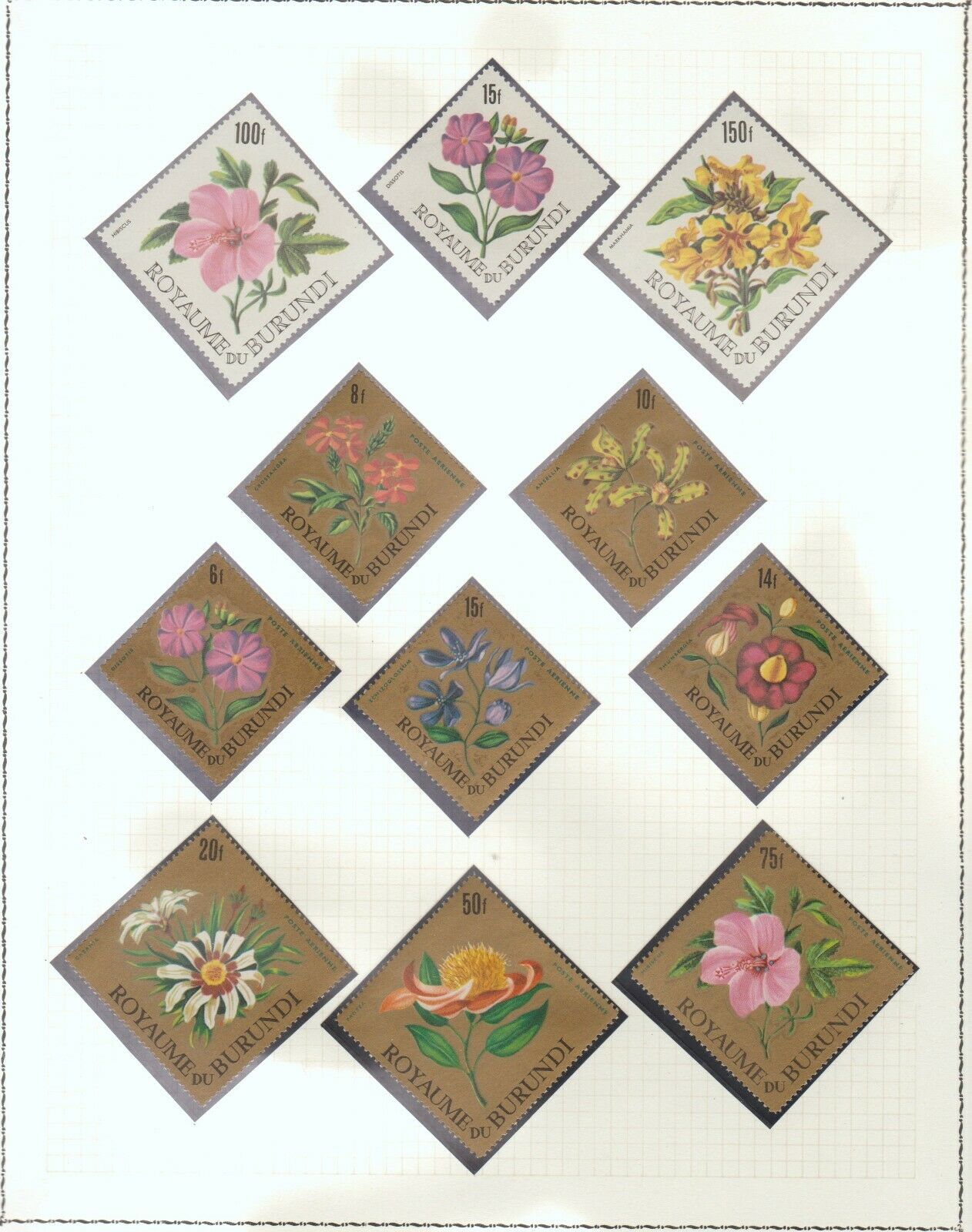 s38598 BURUNDI MNH** from 1962 Animals Flowers Birds 12 scans - Fresh Stock Dated October 2025