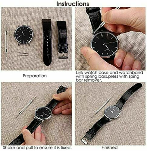 360pcs Watchmaker Watch Band Spring Bars Strap Link Pins Steel Repair Remove Kit - Fresh Stock Dated October 2025
