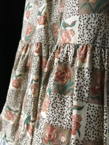 Vintage 70's Hippy Peasant Skirt Boho Prarie Ruffles Pockets Gypsy Button Up - Fresh Stock Dated October 2025