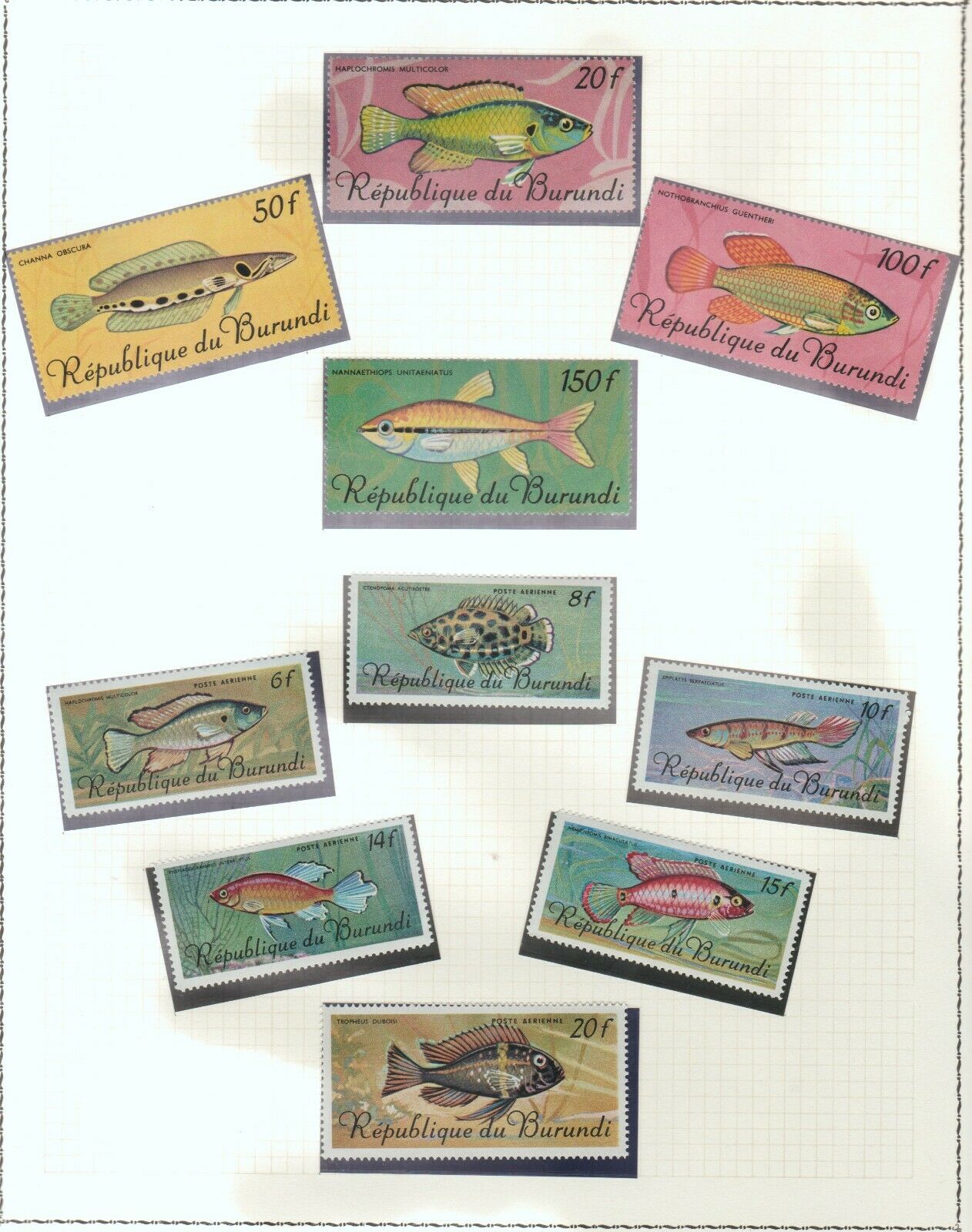 s38598 BURUNDI MNH** from 1962 Animals Flowers Birds 12 scans - Fresh Stock Dated October 2025