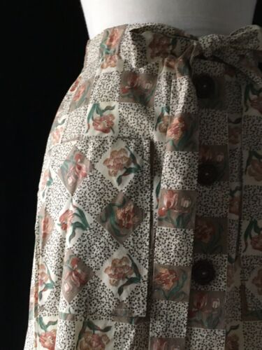 Vintage 70's Hippy Peasant Skirt Boho Prarie Ruffles Pockets Gypsy Button Up - Fresh Stock Dated October 2025