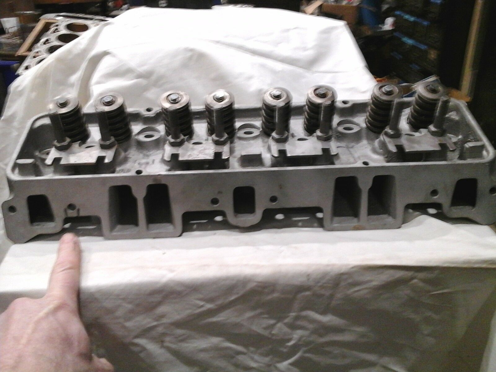Pair GM Chevrolet SBC Vintage Aluminum Cylinder Heads - Fresh Stock Dated October 2025