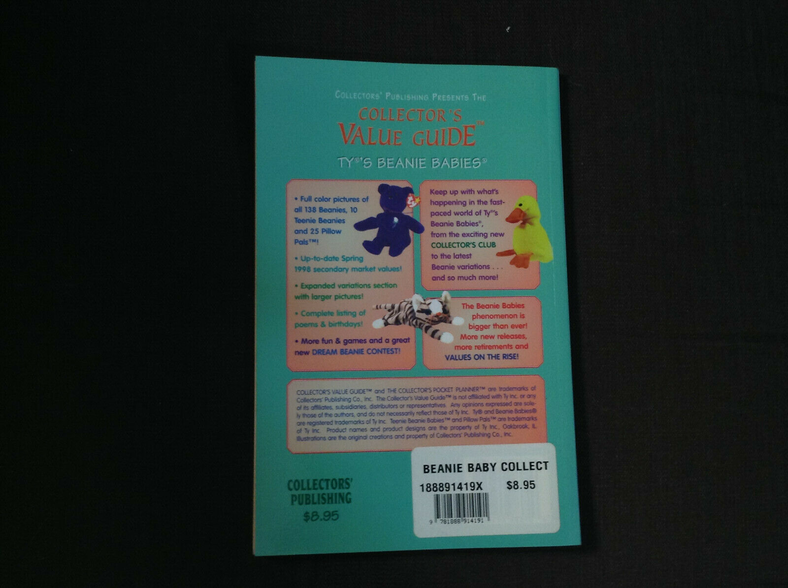 Ty's Beanie Babies Spring 1998 edition Collector's Value Guide - Fresh Stock Dated October 2025
