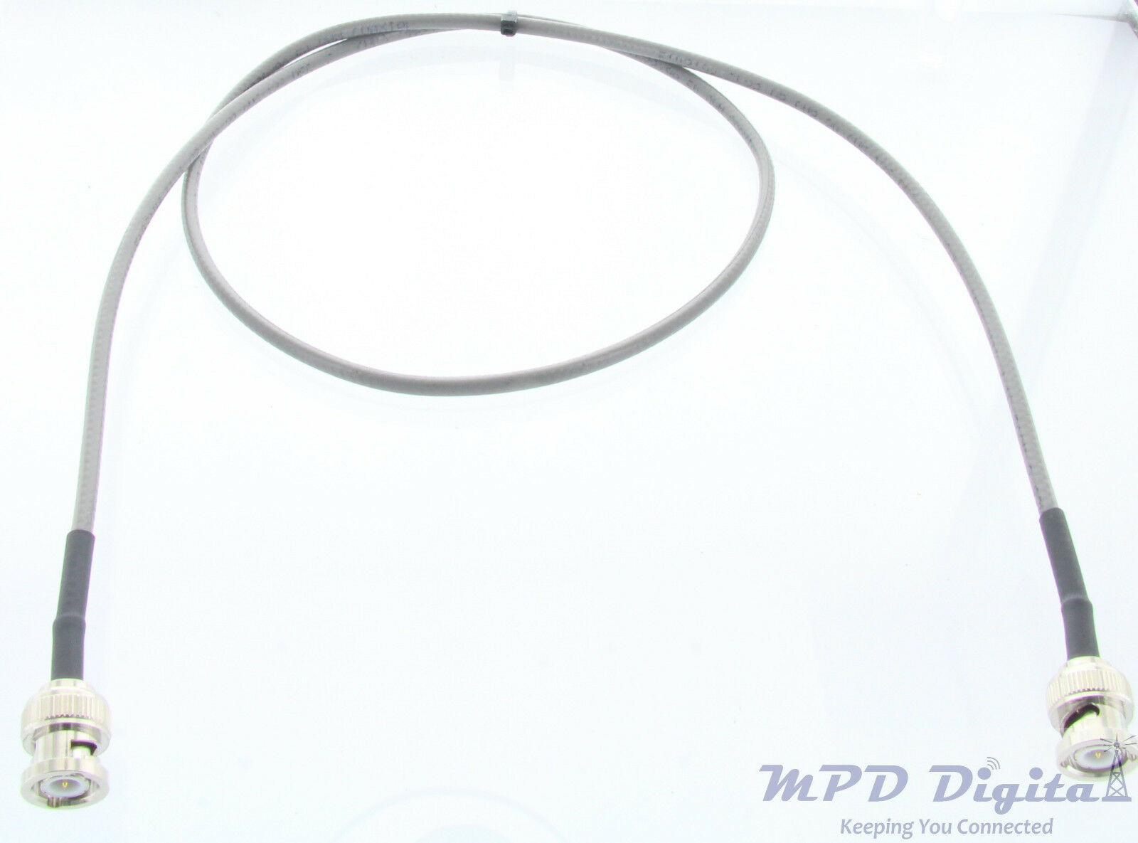 MPD Digital US Made RG58 IEEE 802.3 Ethernet cable with BNC Male Connectors 12IN - Fresh Stock Dated October 2025