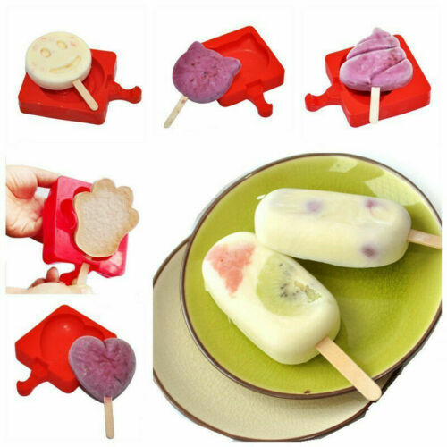 Silicone Ice Cream Mold Ice Lolly Maker Frozen Mould Popsicle Chocolate Tray - Fresh Stock Dated October 2025